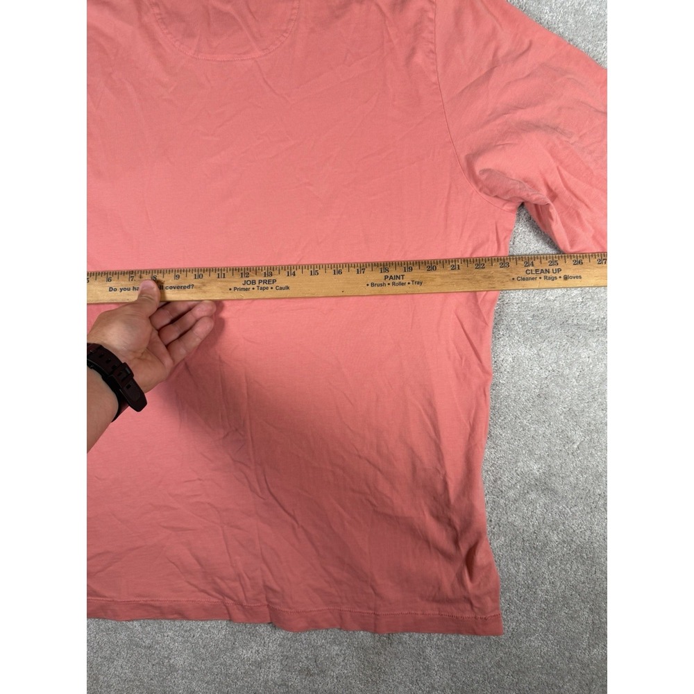 Tommy Bahama L/S Pocket Shirt Mens Large Pink Coral Pima Cotton Marlin UPF Sun * - Picture 7 of 10